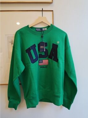 Polo Ralph Lauren Vintage Fit Flag Fleece Crewneck Sweatshirt
